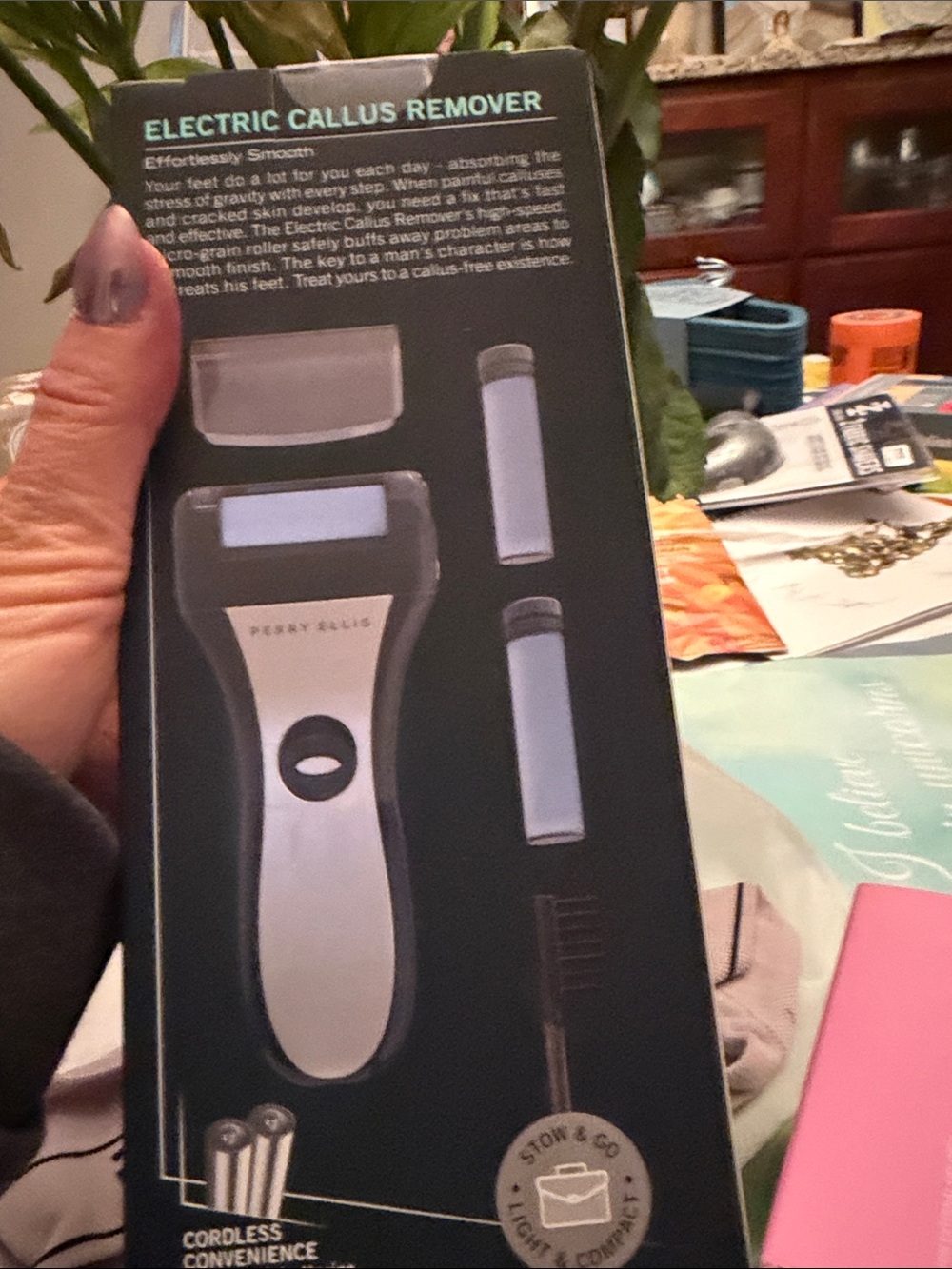 Perry Ellis Cordless Electric Callus Remover - Body & Sole Therapy